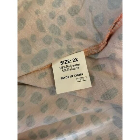 Leopard Print Lace Up Top 2X (3737) - Picture 6 of 6